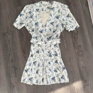 Vintage 80s Peri Petites Floral Dress Size 14- Runs Small